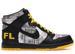 Nike Dunk High Supreme TZ LAF FLOM Black/Black-Varsity Maize (378127-001)