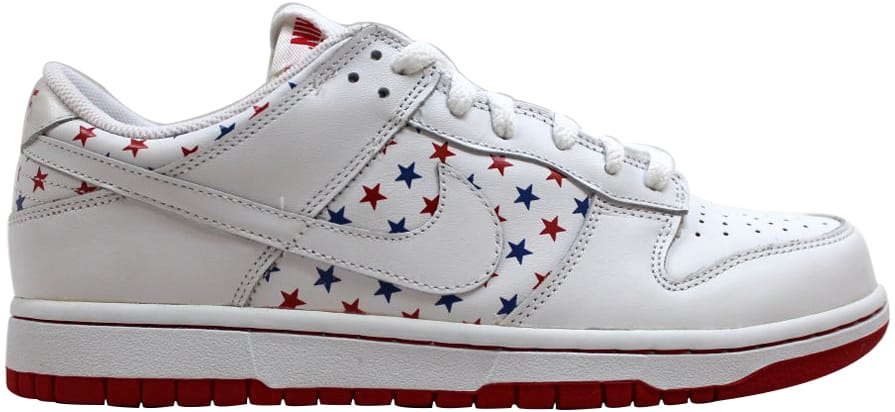 Nike Dunk Low 4th of July (W) White/White-Sport Red (311369-111)