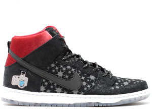 Nike Dunk SB High Brooklyn Projects Paparazzi Quickstrike Black/Black-Valiant Red (707424-026)
