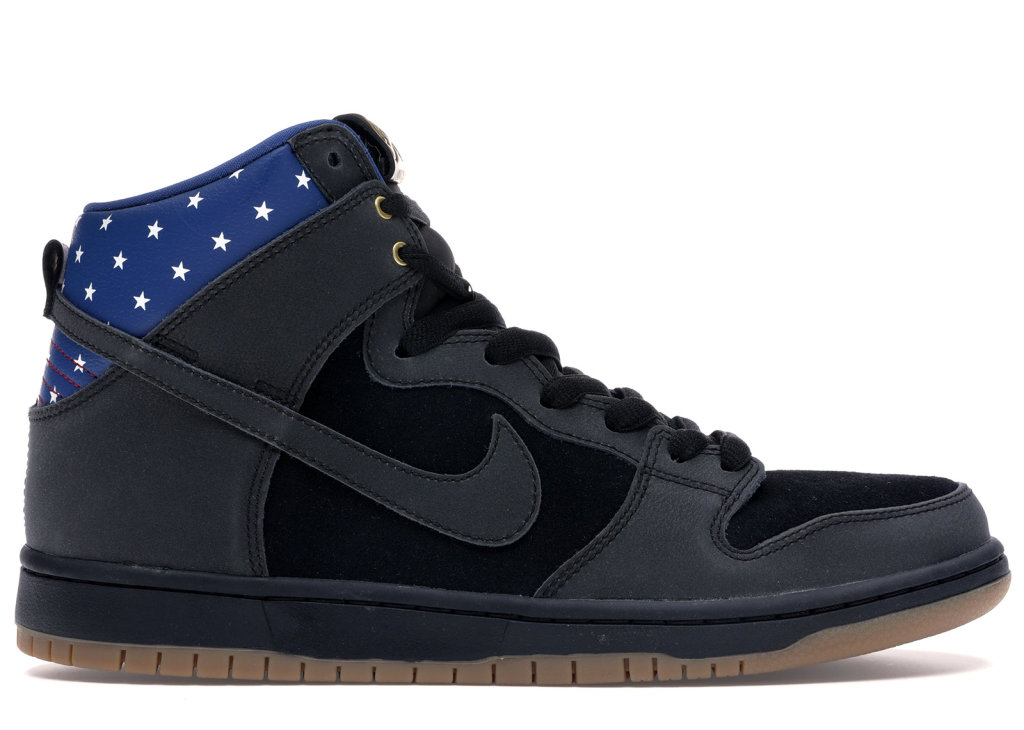 Nike Dunk SB High Captain America Black/Black-Dark Royal Blue (313171-022)