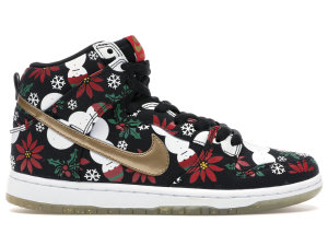 Nike Dunk SB High Concepts “Ugly Christmas Sweater” – Black Black/Pine Green-University Red (635525-006)