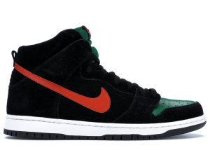 Nike Dunk SB High Jagermeister Black/College Orange-Pine Green (305050-009)
