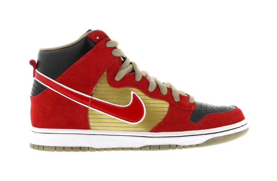 Nike Dunk SB High Tecate Metallic Gold/Sport Red-Black (305050-701)