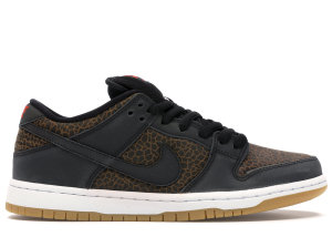Nike Dunk SB Low Giraffe Print Black/Black/Team Orange (313170-018)