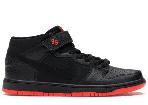 Nike  Dunk SB Mid Halloween (2014) Black/Black-Team Orange (314383-022)