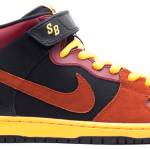 Nike  Dunk SB Mid Ostrich Team Red Team Red/Rugged Orange-Black-Laser Orange (314383-680)