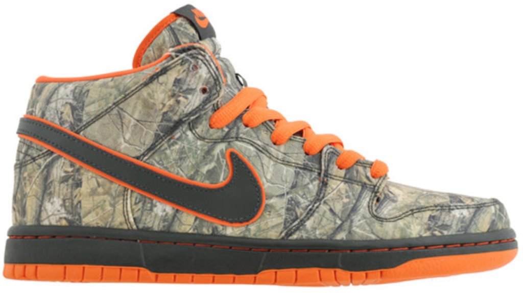 Nike Dunk SB Mid Real Tree Camo Dark Army/Dark Army-Orange Blaze (314381-300)