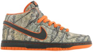 Nike  Dunk SB Mid Real Tree Camo Dark Army/Dark Army-Orange Blaze (314381-300)