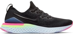 Nike Epic React Flyknit 2 Black Sapphire Hyper Pink (GS) Black/Black-Sapphire-Lime Blast-Hyper Pink-Blue Tint (AQ3243-003)