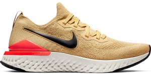 Nike  Epic React Flyknit 2 Club Gold Black Red Orbit Club Gold/Black-Red Orbit-Metallic Gold (BQ8928-700)