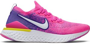 Nike  Epic React Flyknit 2 Laser Fuchsia White (W) Laser Fuchsia/Yellow Pulse-White (CK0821-600)