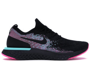 Nike  Epic React Flyknit South Beach Black/Black-Hyper Jade-Laser Fuchsia (BV1572-001)