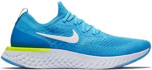 Nike  Epic React Flyknit Volt Glow Blue Glow/White-Photo Blue-Volt Glow (AQ0067-401)