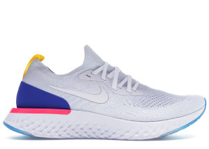 Nike  Epic React Flyknit White Racer Blue Pink Blast White/White-Racer Blue-Pink Blast (AQ0067-101)