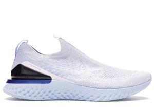 Nike  Epic React Moc Flyknit White Hydrogen Blue White/White-Hydrogen Blue-Blue Tint-Racer Blue-Wolf Grey (BV0417-101)