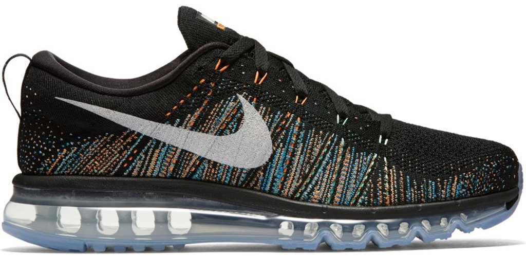 Nike Flyknit Air Max Black Multi-Color Black/Summit White-Blue Glow-Bright Citrus-Green Glow (620469-015)