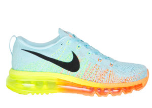 Nike  Flyknit Air Max Glacier Ice Atomic Orange (W) Glacier Ice/Black/Atomic Orange (620659-408)