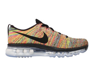 Nike  Flyknit Air Max Multi-Color Chalk Blue Hyper Orange (W) Black/Black/Chalk Blue (620659-005)