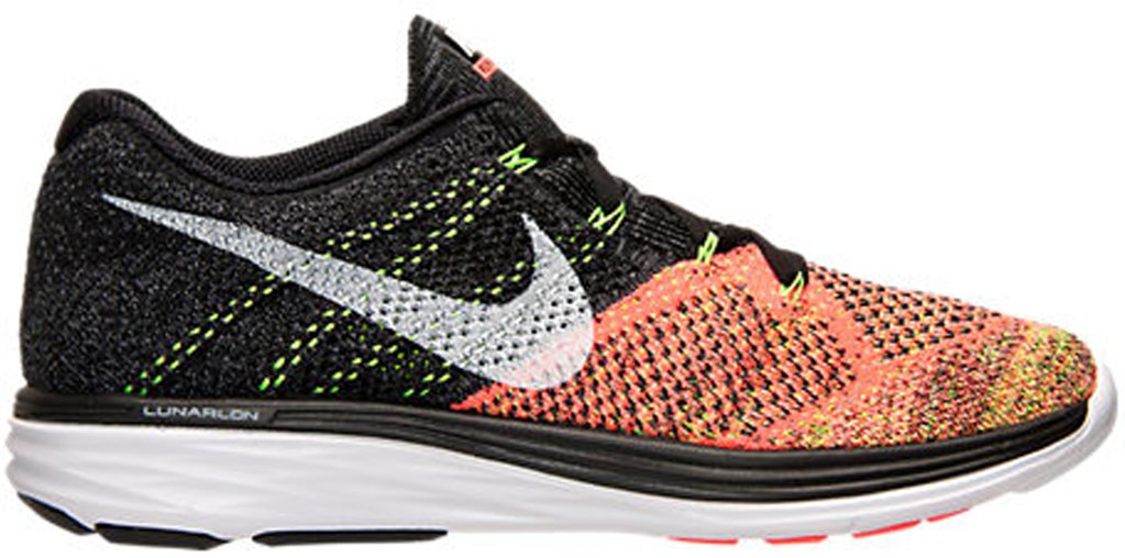 Nike Flyknit Lunar3 Orange Toe Black/White-Hot Lava-Volt (698181-007)