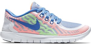 Nike  Free 5.0 Multi-Color (GS) White/Chalk Blue-Volt-White (725114-101)