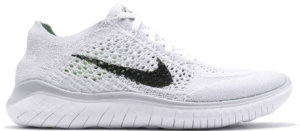 Nike Free RN Flyknit 2018 White Pure Platinum (W) White/Black-Pure Platinum (942839-100)