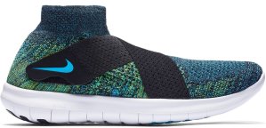 Nike  Free RN Motion Flyknit 2017 Multi-Color Black/Chlorine Blue-Volt-White (880845-004)