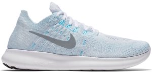 Nike  Free Run Flyknit 2017 Pure Platinum Glacier Blue (W) Pure Platinum/Glacier Blue-Blue Fury-Metallic Silver (880844-012)