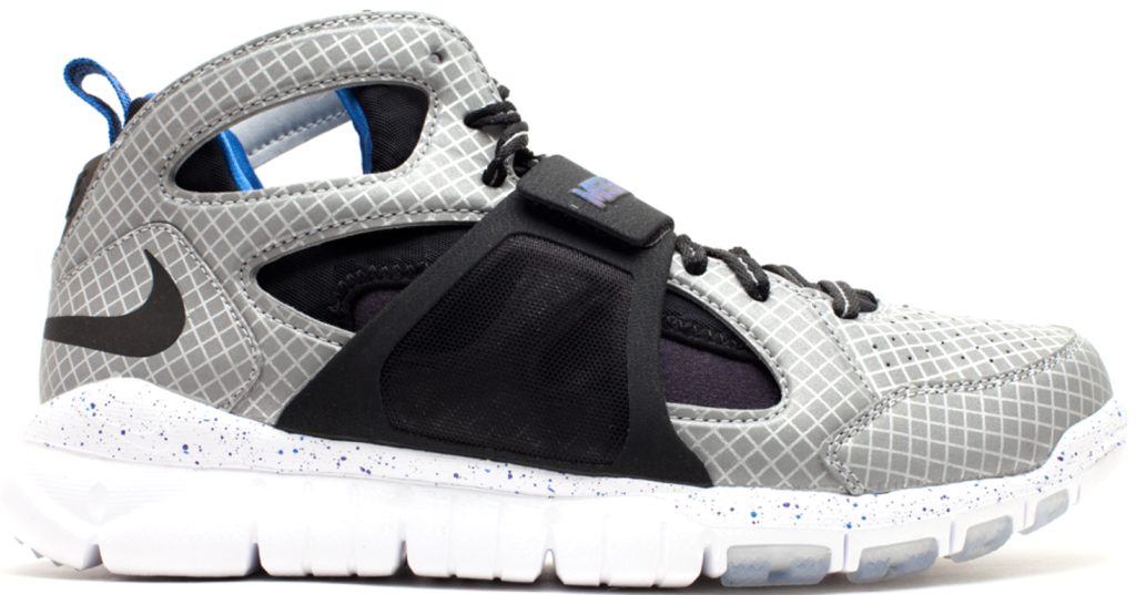 Nike Huarache Free Shield Megatron Calvin Johnson Reflect Silver/Black-Battle Blue (596632-004)
