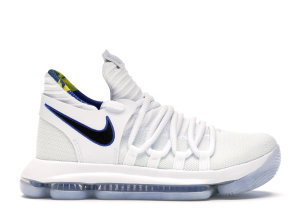 Nike KD 10 NBA Warriors Home (GS) White/Game Royal-University Gold (AJ7781-101)