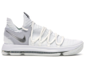 Nike  KD 10 Still KD White/Metallic Silver-Pure Platinum (897815-100)
