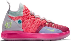 Nike KD 11 EYBL (GS) Hot Punch/Lime Blast-Pure Platinum (AH3465-600)