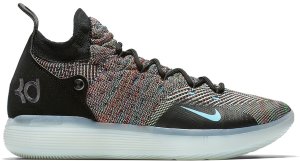 Nike  KD 11 Multi-Color Black/Chlorine Blue-Persian Violet (AO2604-001/AO2605-001)