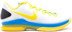 Nike  KD 5 Elite Playoffs Home White/Tour Yellow-Photo Blue (585386-100)