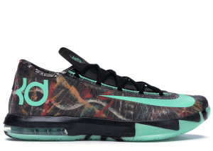 Nike  KD 6 NOLA Gumbo League “Illusion” Multi-Color/Green Glow-Black (647781-930)