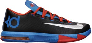 Nike KD 6 Away Black/Metallic Silver/Team Orange-Photo Blue (599424-004)