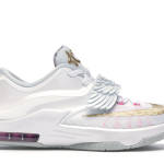 Nike  KD 7 Aunt Pearl (GS) White/Metallic Gold-Pink-Pow-Pure-Platinum (745407-176)