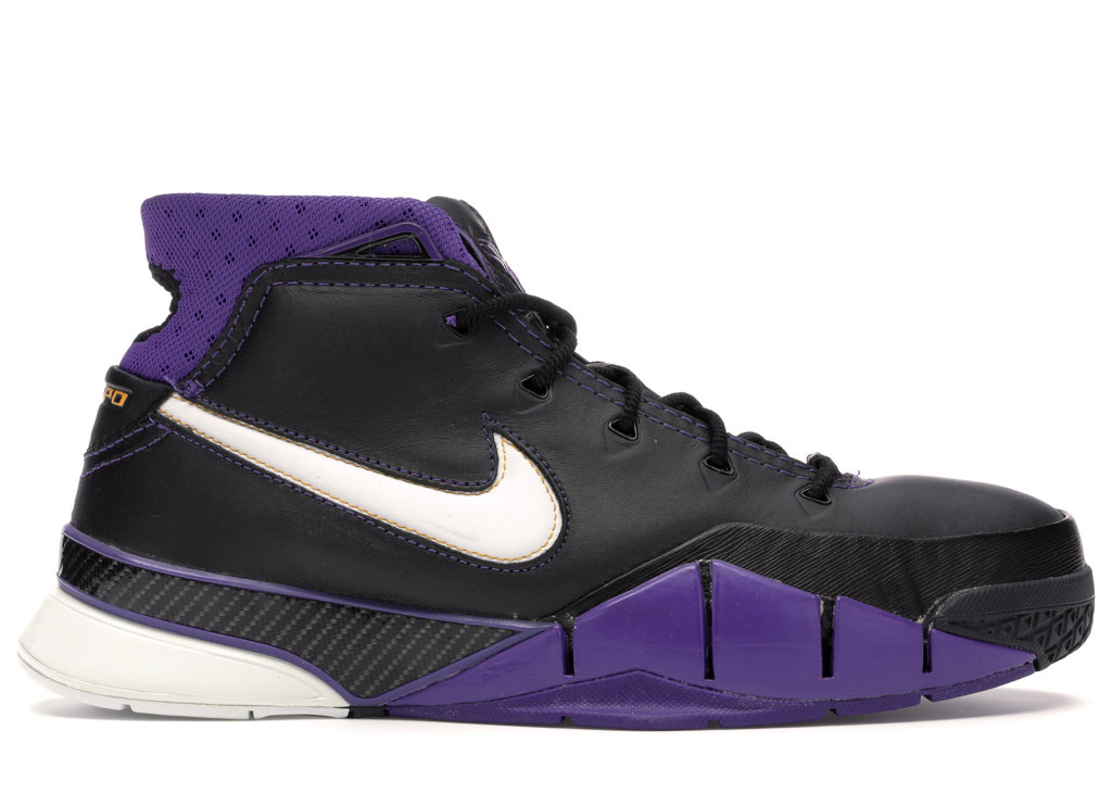 Nike Kobe 1 Blackout Black/White-Varsity Purple-Canyon Gold (313143-014)