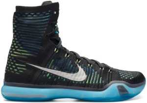 Nike  Kobe 10 Elite Commander Black/Metallic Silver-Blue Lagoon-Volt (718763-004)