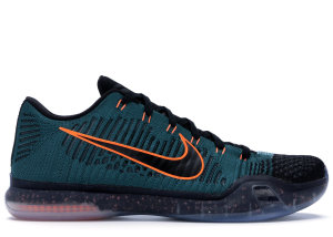 Nike  Kobe 10 Elite Low Drill Sergeant Dark Atomic Teal/Mineral Teal-Black-Total Orange (747212-303)
