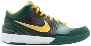 Nike  Kobe 4 Rice High School PE Home Deep Forest/Varsity Maize-White (344335-371)