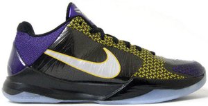 Nike  Kobe 5 POP Away Black/Chrome-Del Sol-Varsity Purple (395780-001)