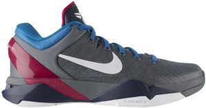 Nike  Kobe 7 Fireberry (London) Cool Grey/White-Thunder Blue-Fireberry (488371-004)