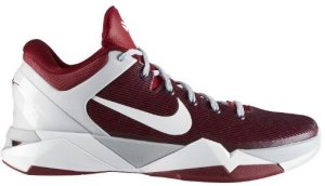 Nike  Kobe 7 Lower Merion Aces Team Red/White-Metallic Silver (488371-600)