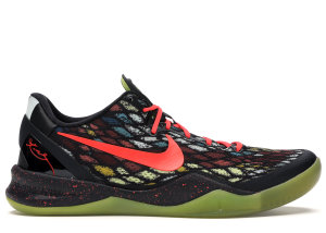 Nike  Kobe 8 Christmas (2012) Black/Bright Crimson-Fiberglass-Vivid Sulphur (555035-030)