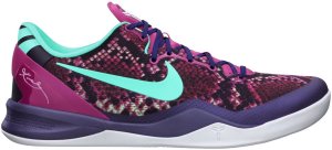 Nike  Kobe 8 Pit Viper Purple Dynasty/Raspberry Red-Wolf Grey-Green Glow (555035-502)