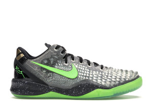 Nike  Kobe 8 SS Christmas 2013 (GS) Black/Electric Green-Cool Grey-Metallic Gold (555586-004)