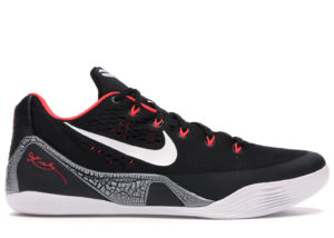 Nike Kobe 9 EM Low Laser Crimson Black/White-Laser Crimson-Wolf Grey (646701-001)
