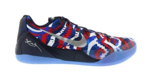 Nike  Kobe 9 EM Low Indpendence Day White/Metallic Silver-Hyper Cobalt (646701-104)