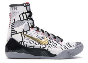 Nike  Kobe 9 Elite Gold Fundamentals White/Metallic Gold-Black (630847-100/641714-100)