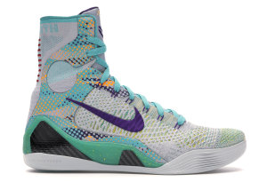 Nike  Kobe 9 Elite Hero Draft Day Expression Wolf Grey/Court Purple-Turquoise (630847-005)